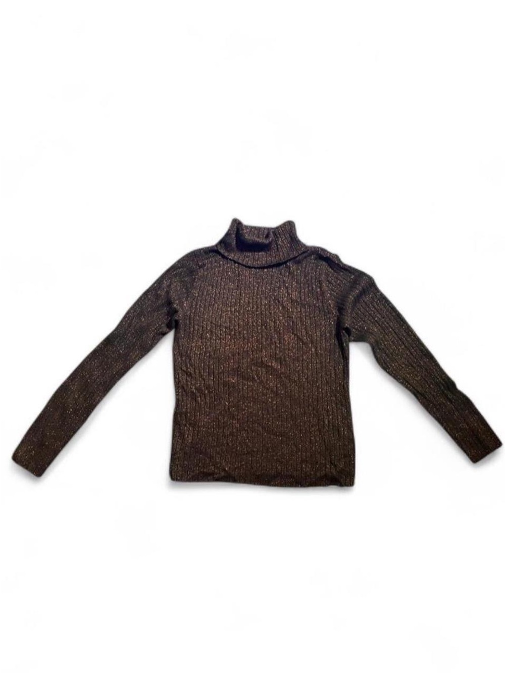 Chadwick's Brown Glitter Turtleneck Sweater Vintage 90s